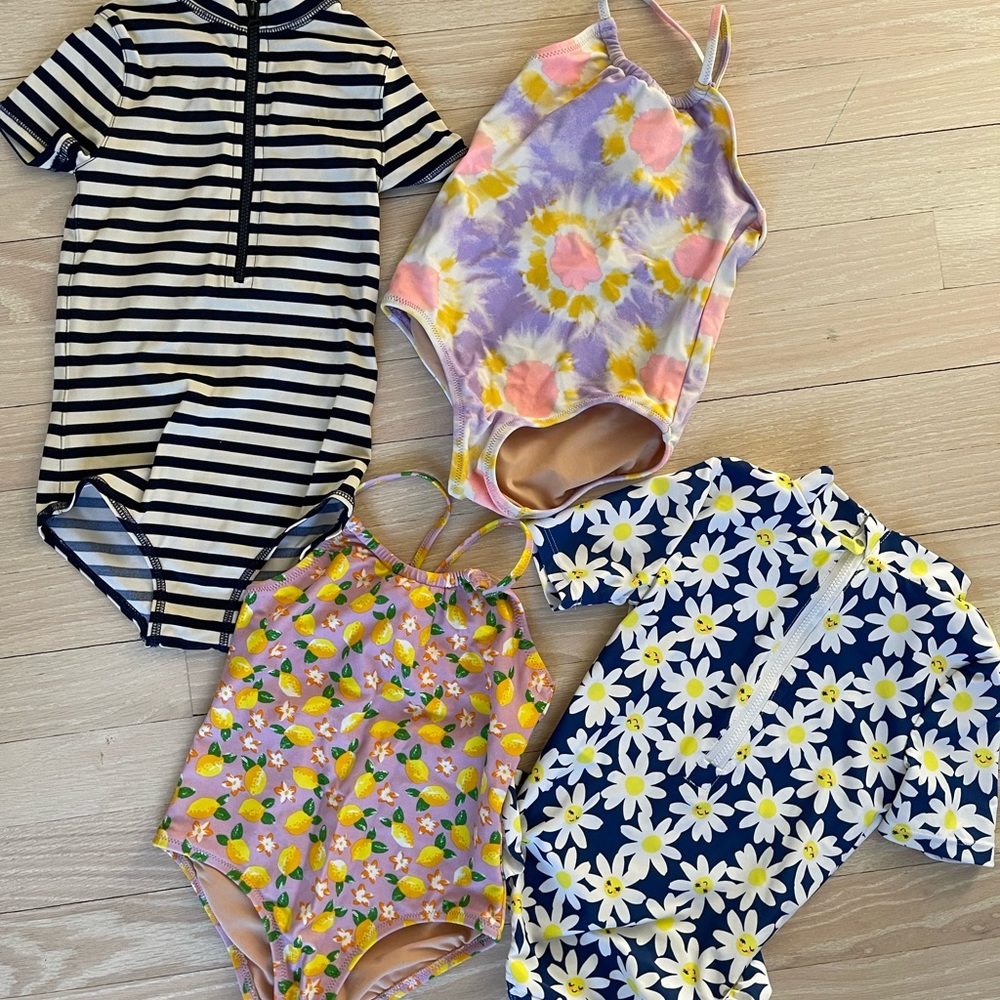 Four swim suits, girls age 3